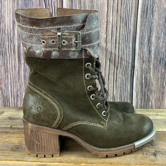 Fly London Lask Mid-calf Dark Brown Boots- Size EUR 39 - Picture 3 of 16